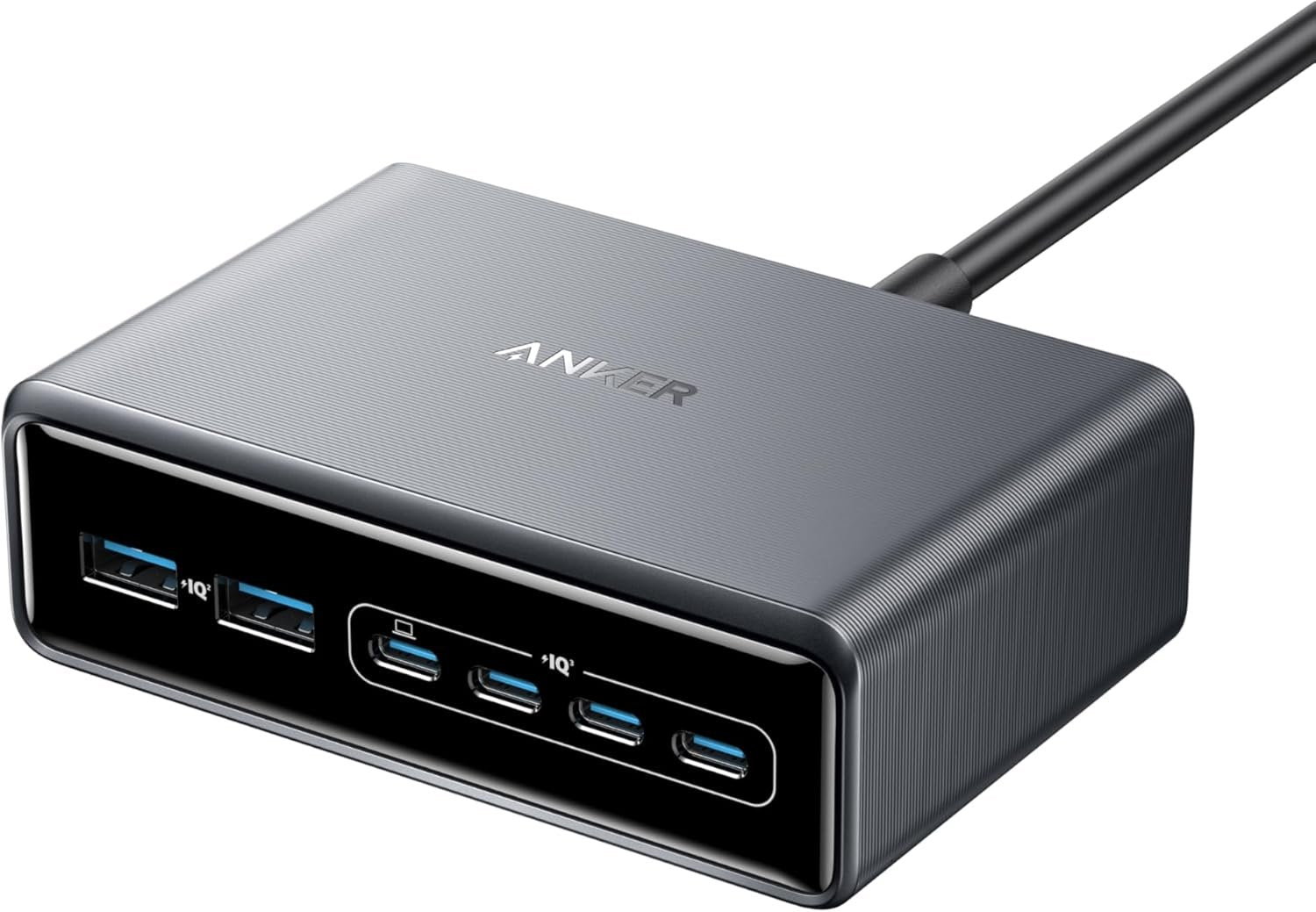 ANKER Prime-laturi, 200W 6-porttinen GaN-latausasema, Nopea USB C-lataus