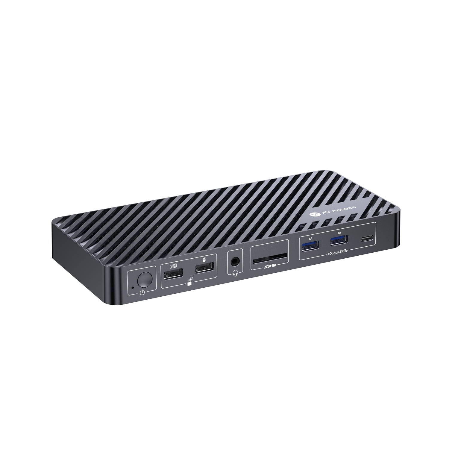 AV Access KD-S03 1–12 USB-C Telakointiasema kolmella näytöllä 2xDP 1xHDMI 4K60Hz 2K 144Hz