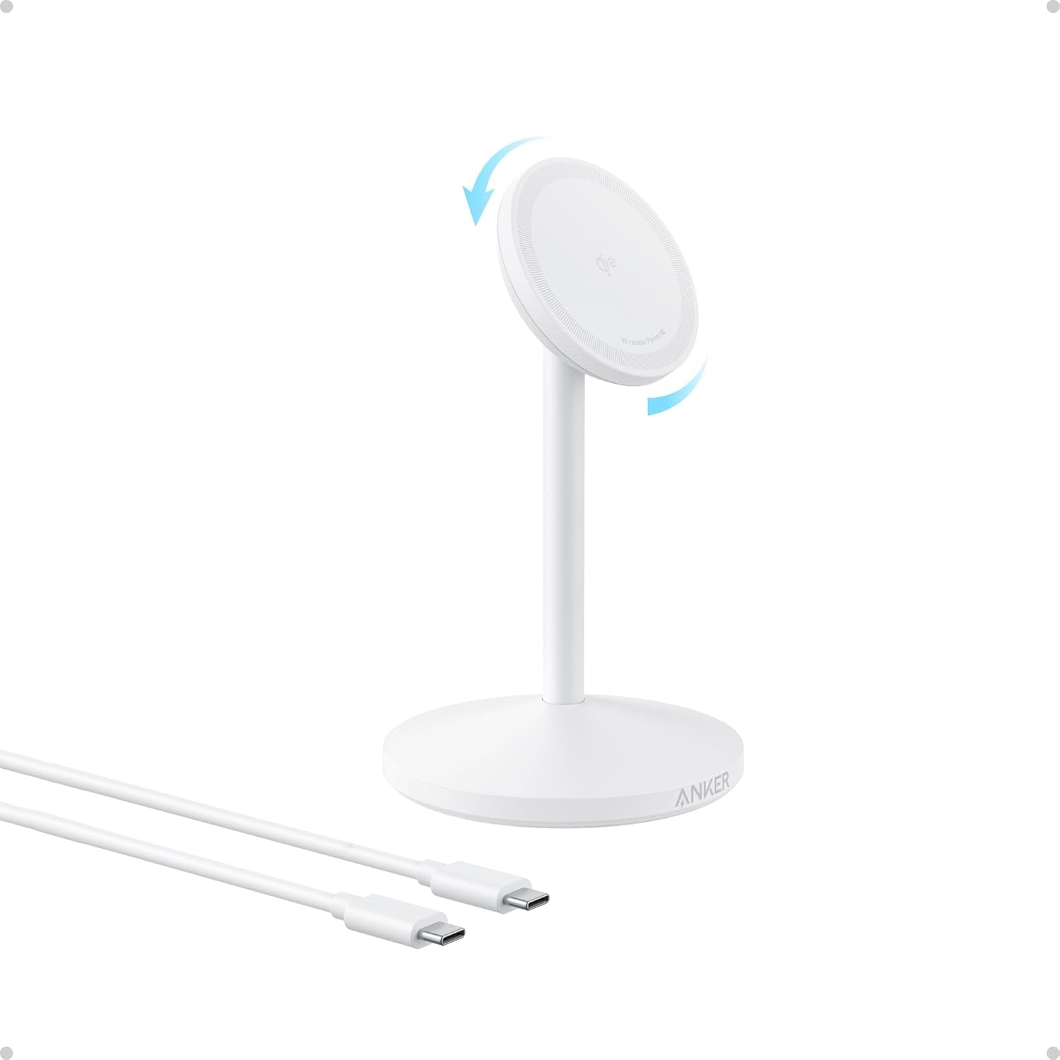 Anker MagGo 15W langaton laturi USB-C-kaapelilla, Qi2-langaton laturi, iPhone 16/15/14/13-sarjalle ja AirPods-kuulokkeille