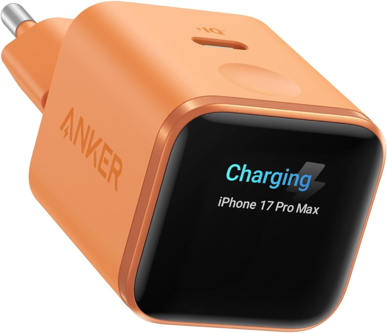 Anker Nano 45W Smart Display USB-C -laturi 45W, Oranssi