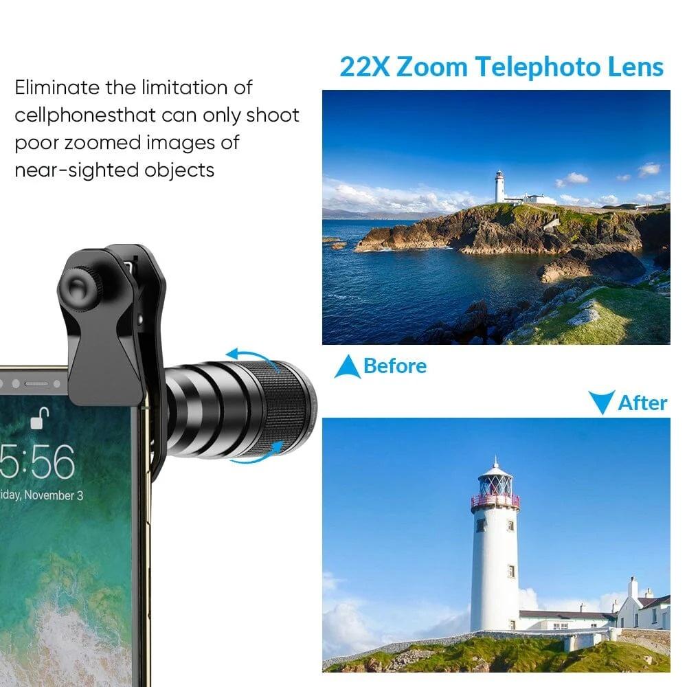 Apexel Monikäyttöinen 10-in-1 Linssisarja APX-22XDG9