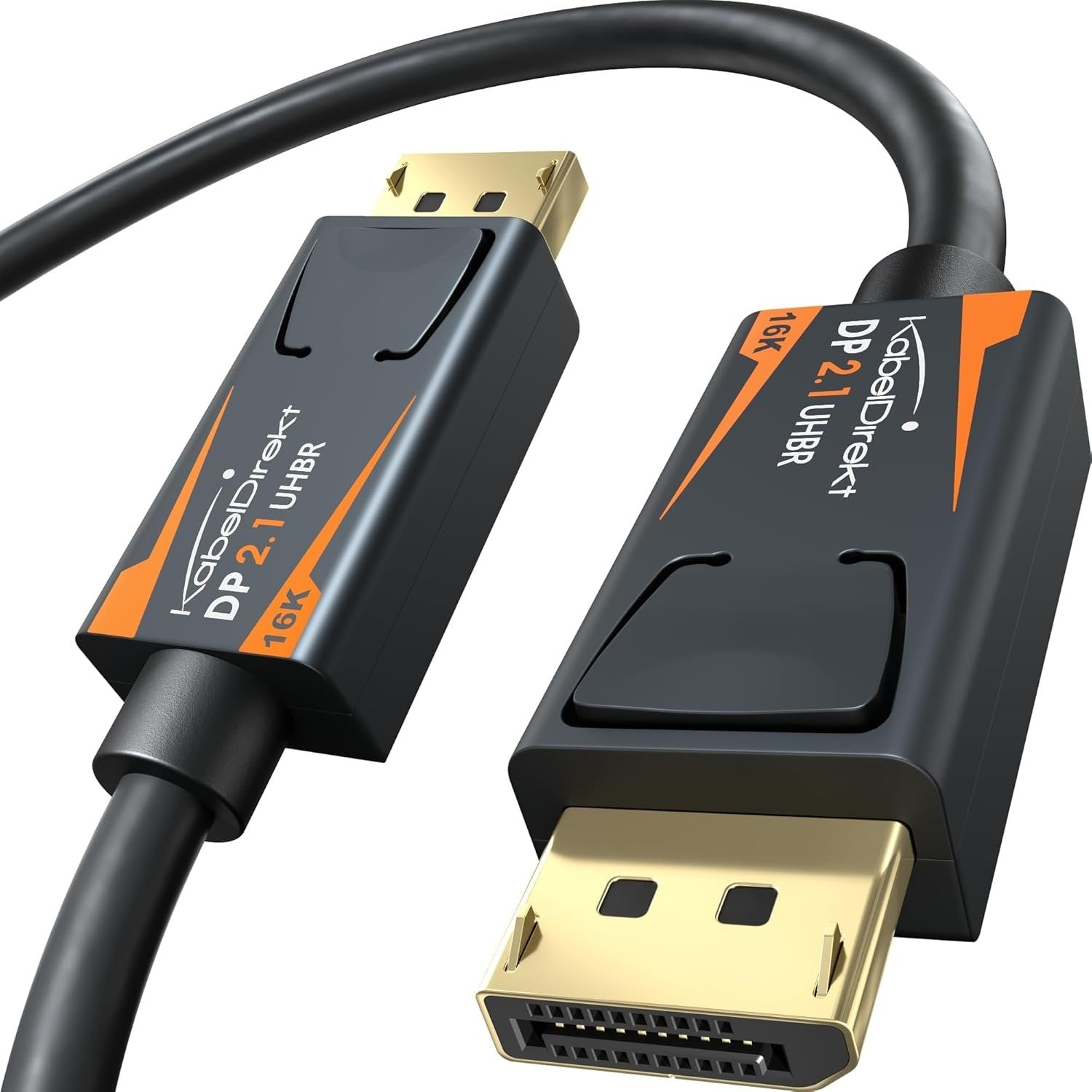 DisplayPort 2.1 kaapeli 5m DP80 UHBR20 80Gbps 16/10/8K60Hz 4K165/144Hz DSC1.2a HDR HDCP2.2 FreeSync G-Sync