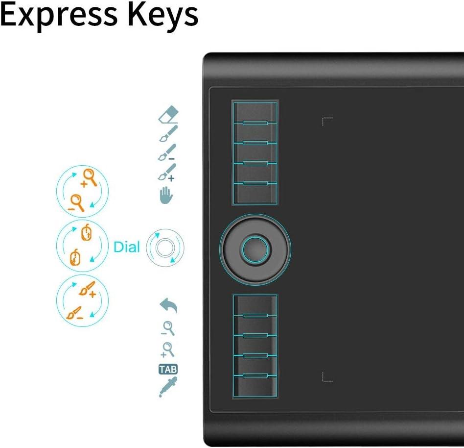 GAOMON M10K Version Pen Tablet - 25,4 x 16,9 cm graafinen tabletti, jossa 8192 paineentunnistustasoa