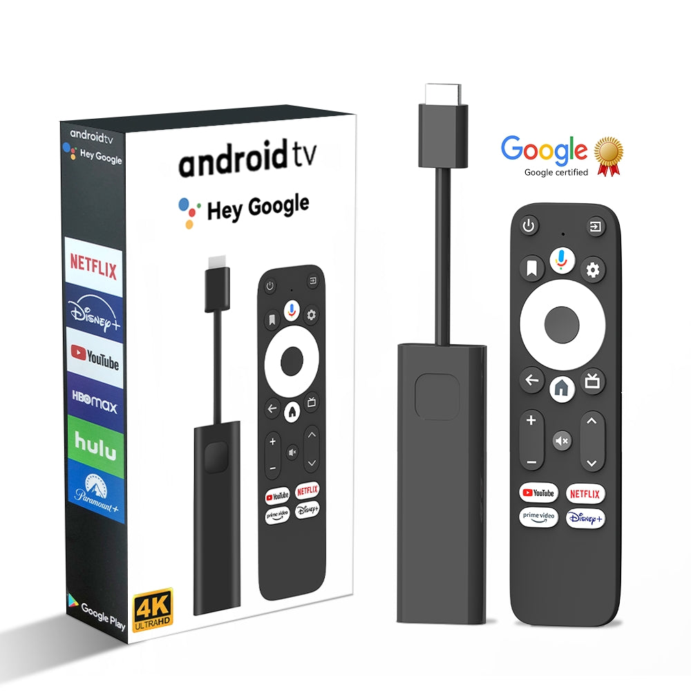 Google-sertifioitu TV-tikku 4K HDR Android TV 14 WiFi Play Store -tuki Netflixille, YouTubelle, Disney+:lle