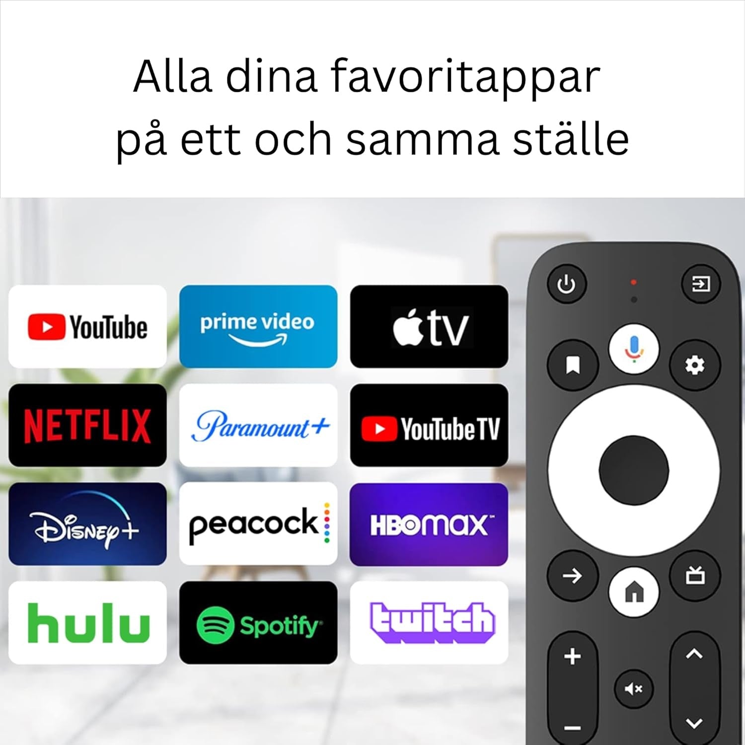 Google-sertifioitu TV-tikku 4K HDR Android TV 14 WiFi Play Store -tuki Netflixille, YouTubelle, Disney+:lle