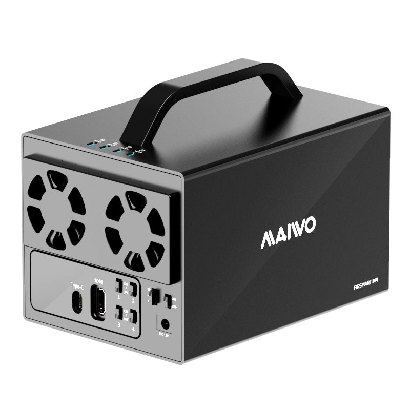 Maiwo K35274A Quad Bay 3,5" SATA HDD-kotelo USB-C Gen2 10G Windows 10/11 macOS