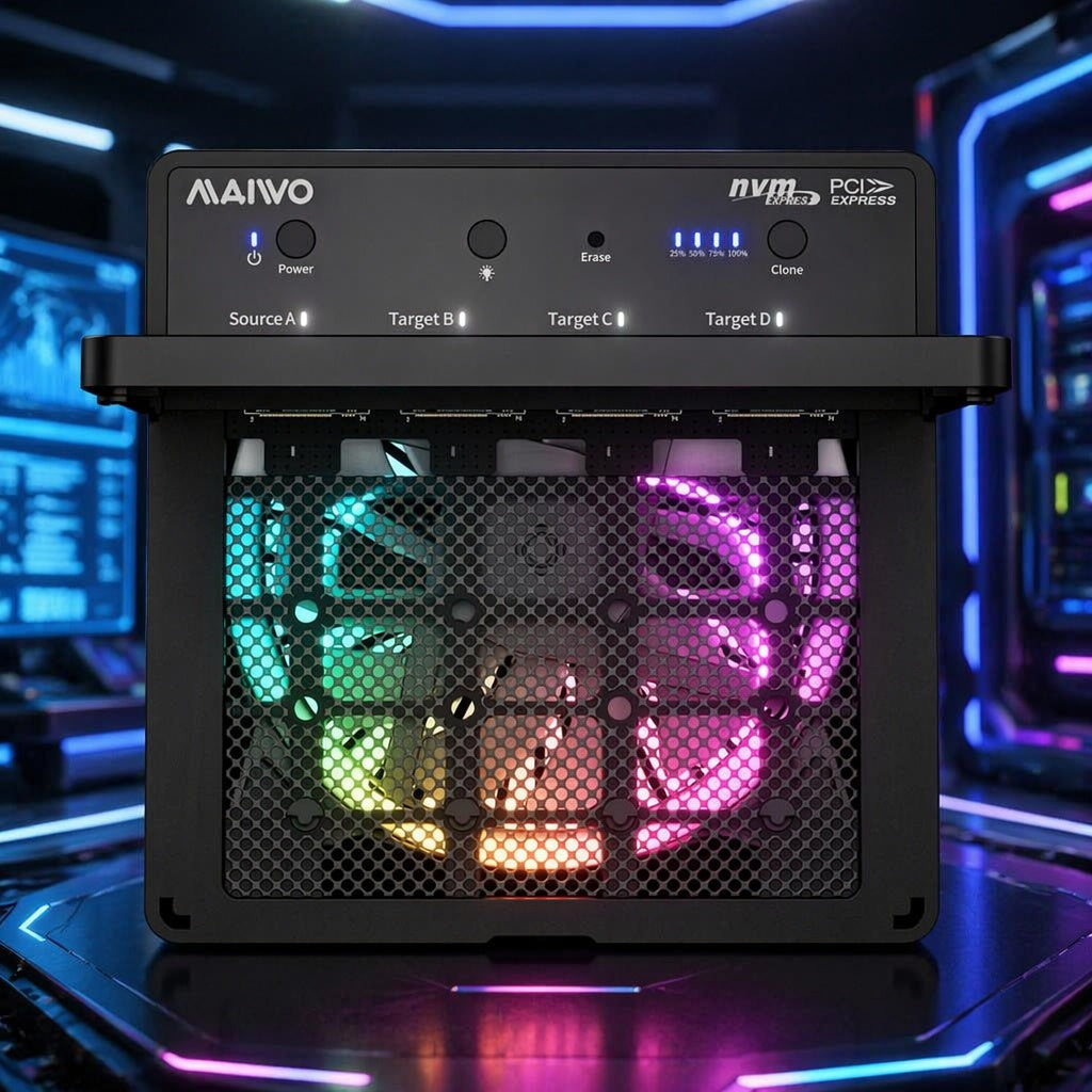 Maiwo K2054PE Quad Bay USB4.0 NVMe-kotelo 40Gbps, All-in-one