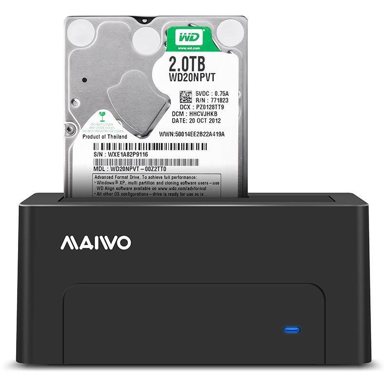 Maiwo K308C USB C 3.1 GEN2 10 Gb/s telakointiasema 1 kpl 2,5 3,5 SATA-kiintolevy, SSD, 14 Tt:uun saakka, UASP-tuki, SATAIII-tuki, 6 Gb/s