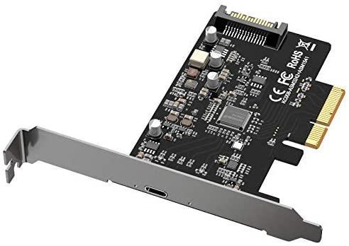 Maiwo KC008 PCI Express x4 -kortti–1x ulkoinen USB Type C, 20 Gb/s, USB 3.2 Gen 2 x2, PCIe 3.0 x4
