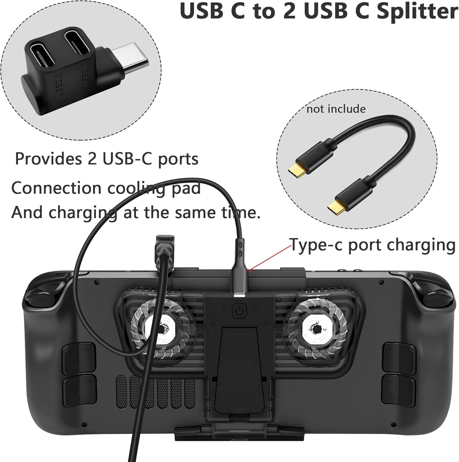 NÖRDIC USB-C 3.0 uros-naarassovitin datalle ja lataukselle 10Gbps