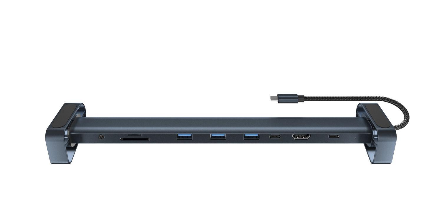 NÖRDIC 1-10 USB-C-telakointiasema 1xHDMI 4K30Hz 1xUSB-C PD100W 3xUSB-A 5G 1xLAN 10/100 1xAudio 1xTF 1xMicroSD Thunderbolt 3 & 4