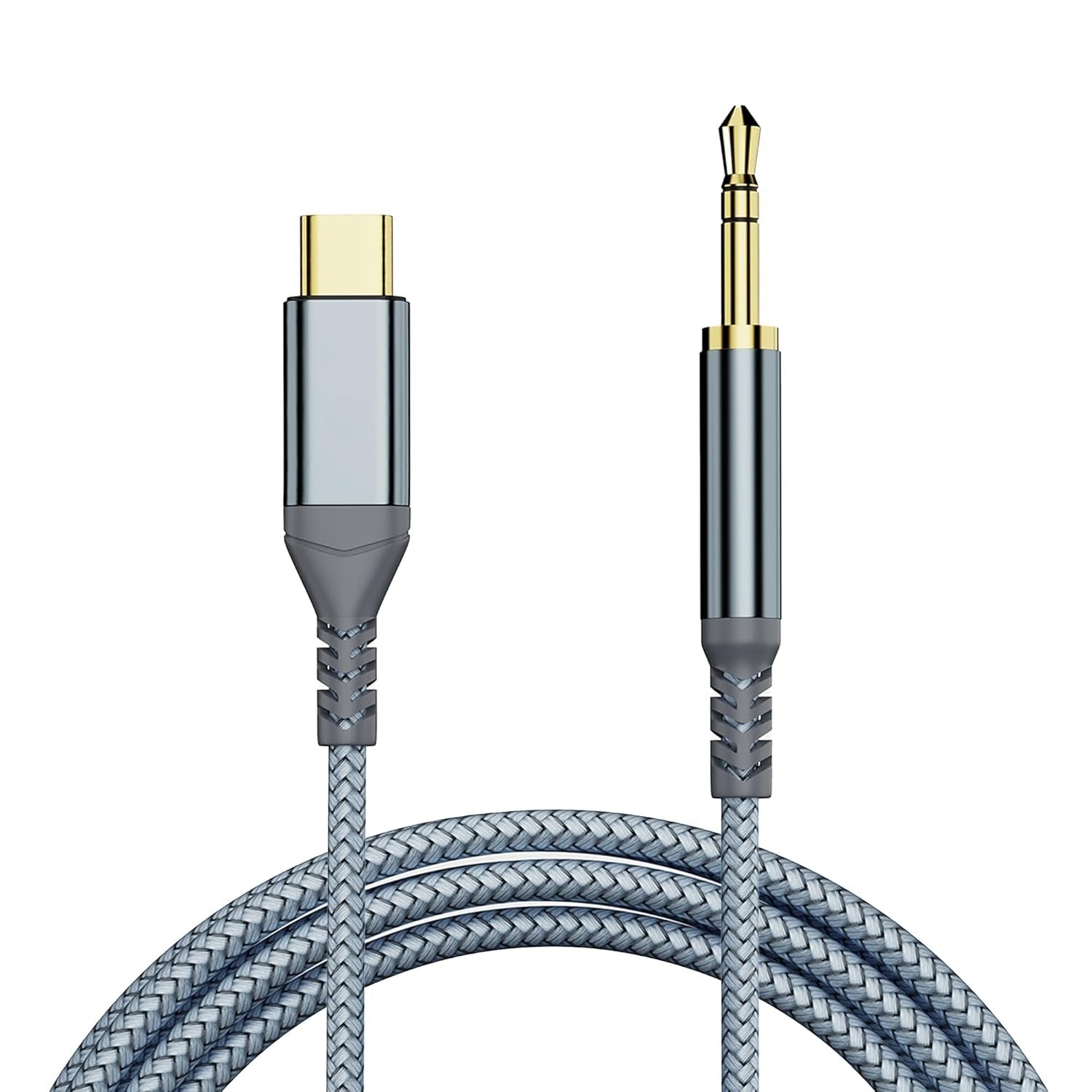 NÖRDIC 1,2 m USB-C - 3,5 mm kuulokeliitäntä AUX-kaapeli