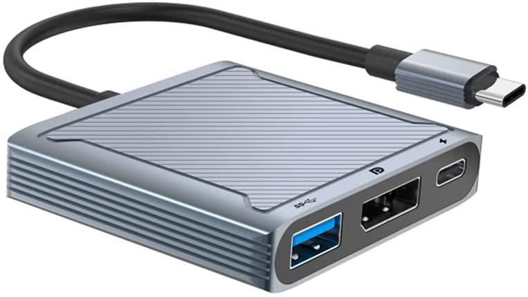 NÖRDIC 1-3 telakointiasema USBC 1xDP 8K60Hz 1xUSBC 100W PD ja 1xUSB-A 5Gbps