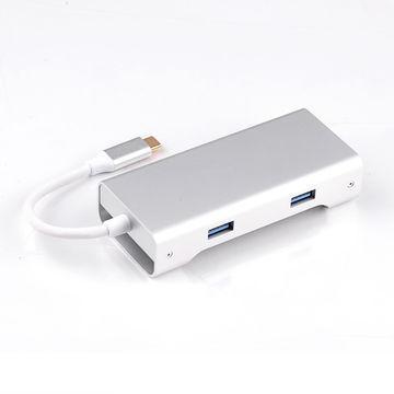 NÖRDIC 1–7 USB C, alumiinia, telakointiasema 1x HDMI 4K 30 Hz, 1x RJ45 Giga Ethernet, 2x USB 3.1 5 Gb/s, 1xUSB C, PD 87 W, 1xSD/TF kortinlukija, hopea