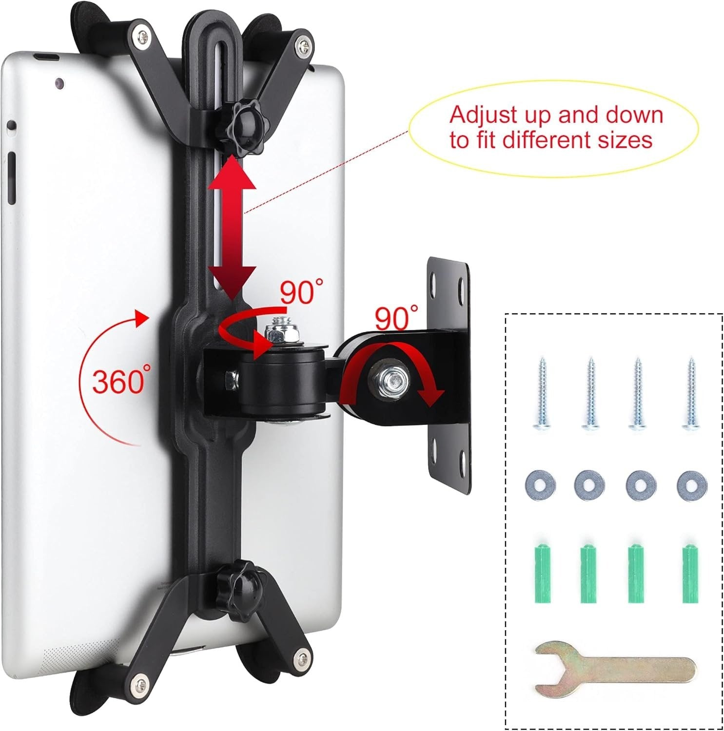 NÖRDIC Pyörivä 360 astetta seinäteline metallijalalla ja alumiiniseoksella 7-13 tuuman levyille.