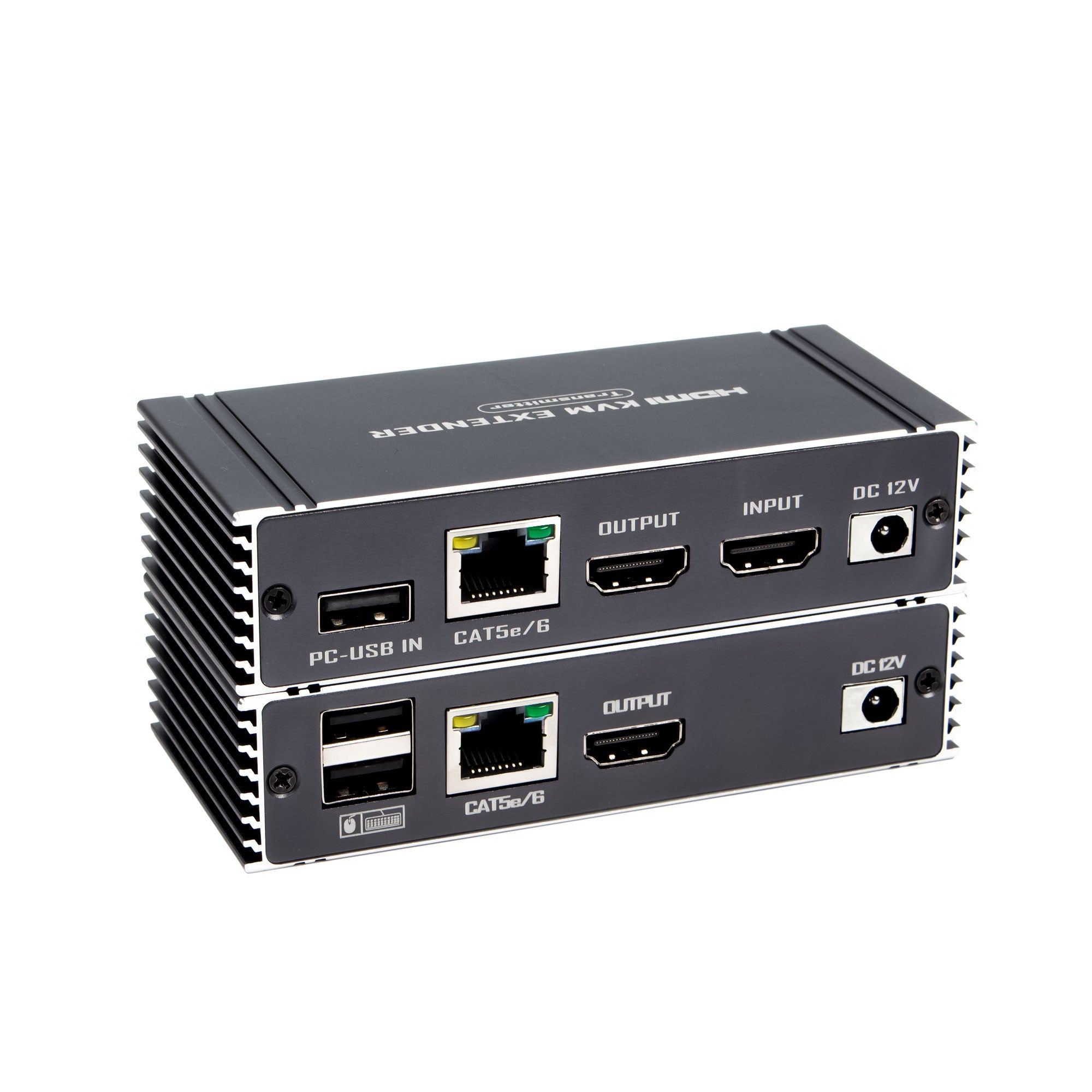 NÖRDIC 4K 60Hz 65 m HDMI KVM-jatkaja USB-tuella Cat5e/Cat6-kaapelin kautta POC-virransyötöllä ja loop-tuella USB-näppäimistölle ja hiirelle PC-tietokoneelle