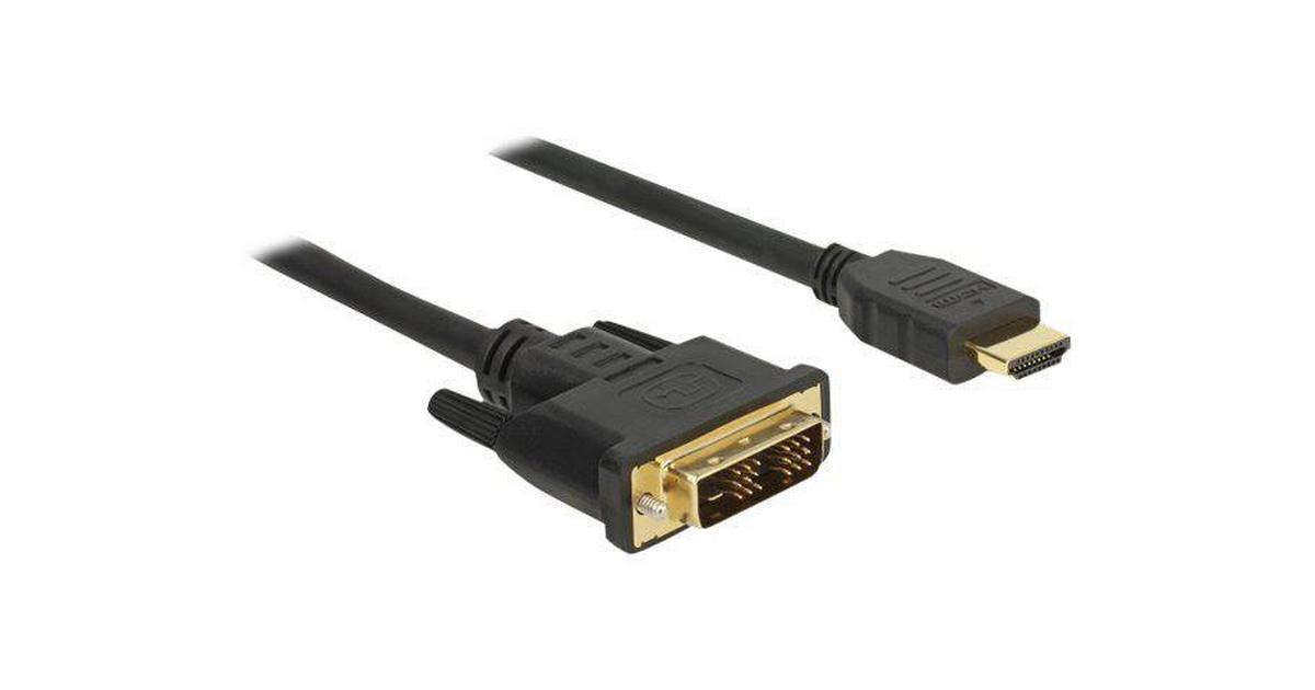 NÖRDIC 5 m kaapeli HDMI High Speed–DVI-D Single Link 18+1 resoluutio 1920x1200 60 Hz, 5,1 Gb/s, puhdasta kuparia 99,99 %