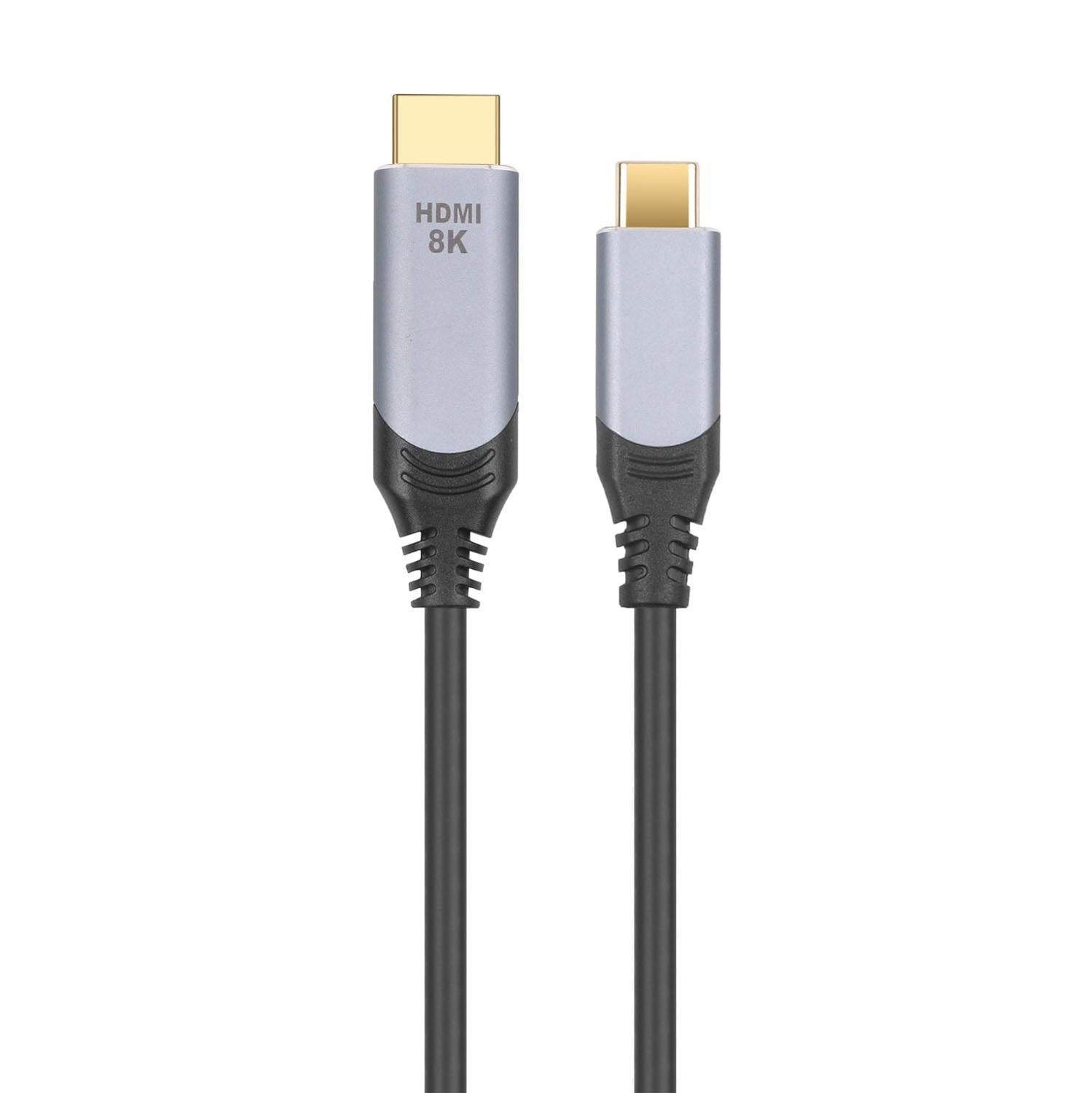 NÖRDIC 5m USB-C–HDMI 2.1 -kaapeli 8K30Hz 4K120Hz 48Gbps HDR yhteensopiva Thunderbolt 3:n ja 4:n kanssa