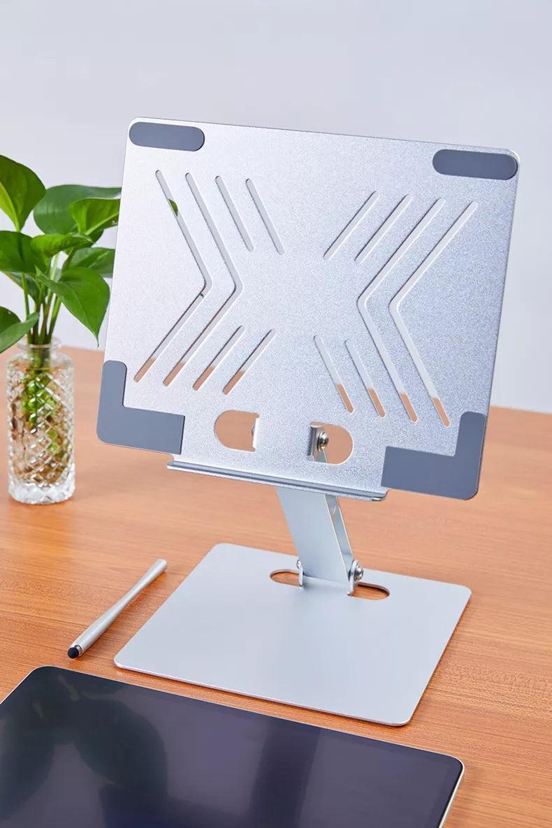 NÖRDIC Alumiininen kannettavan tietokoneen jalusta jopa 17" korkeussäädettävälle kannettavan tietokoneen jalustalle, hopea