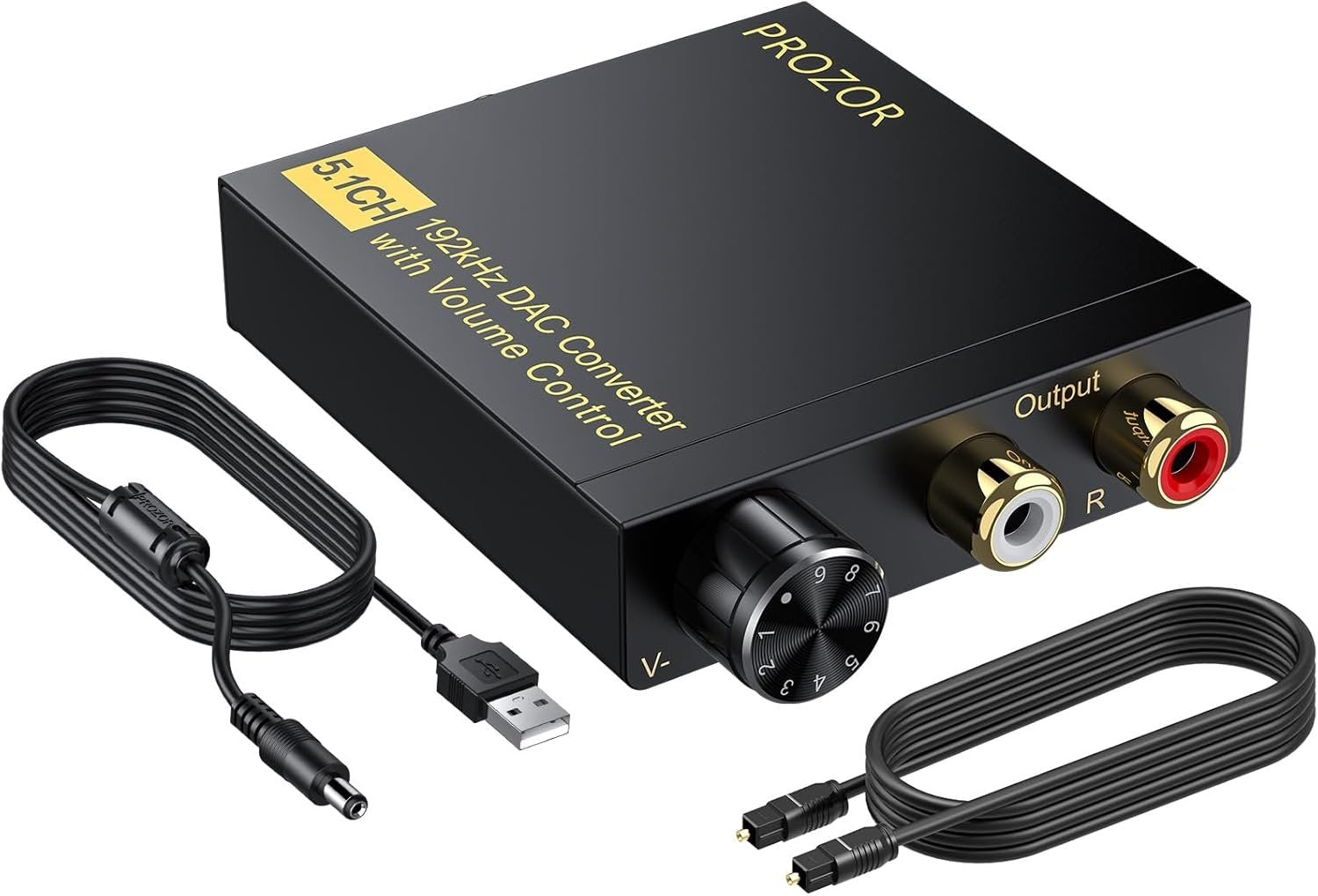 NÖRDIC Digital 5.1CH koaksiaalinen/Toslink - Analog DAC 192Khz DTS Dolby AC3