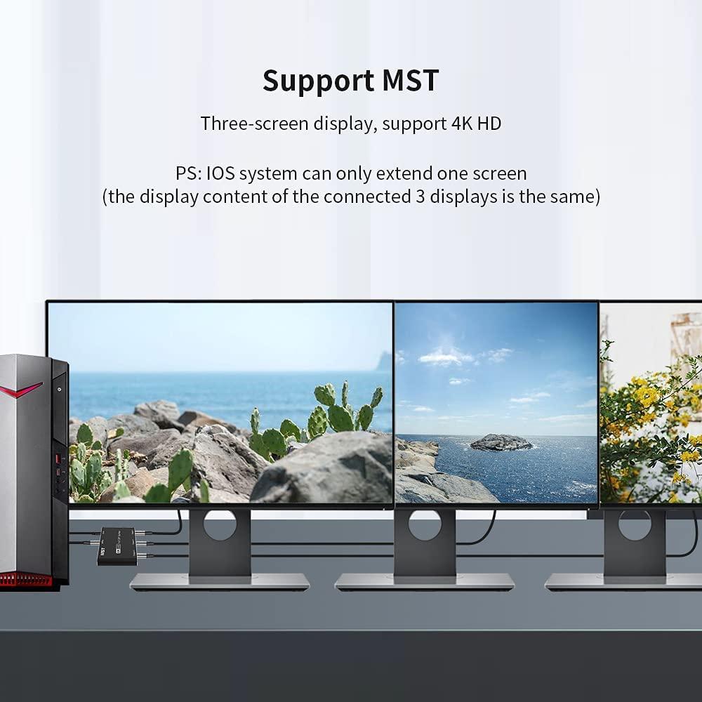 NÖRDIC Displayport-jakaja 1-3 8k30Hz 4K120Hz MST