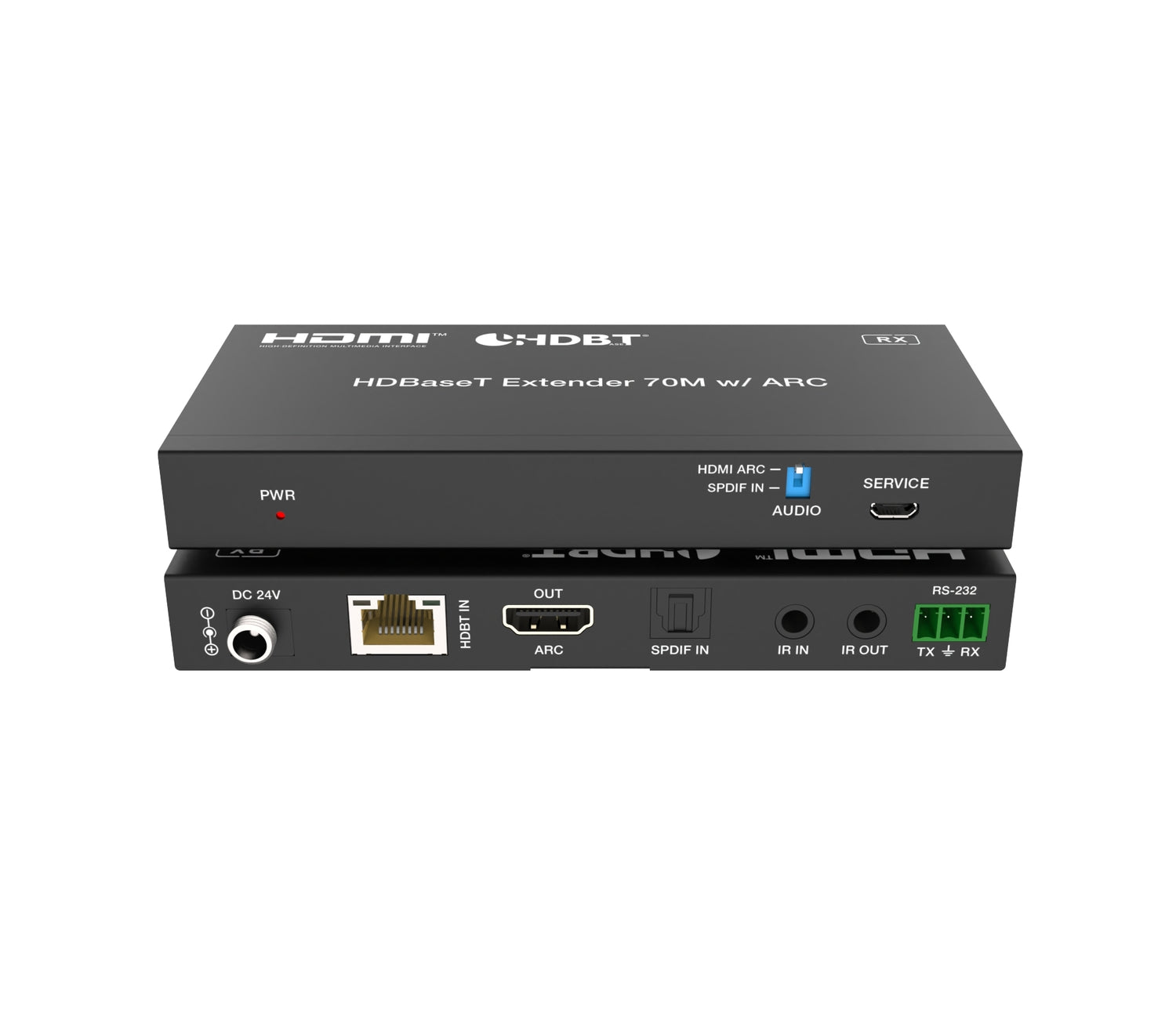 NÖRDIC HDMI 4K60 HDBaseT -laajennin Toslinkilla ja ARC:lla, 70 m CAT6