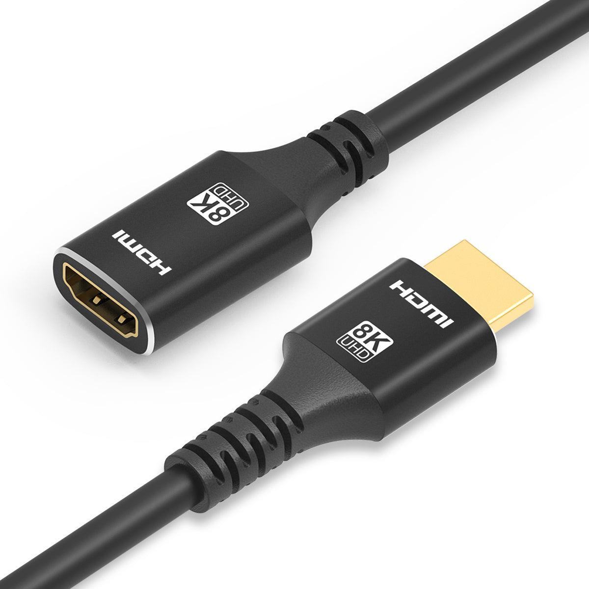 NÖRDIC HDMI jatkokaapeli 2m 8K60Hz 4K144 HDMI 2.1 48Gbps Ultra High Speed HDMI