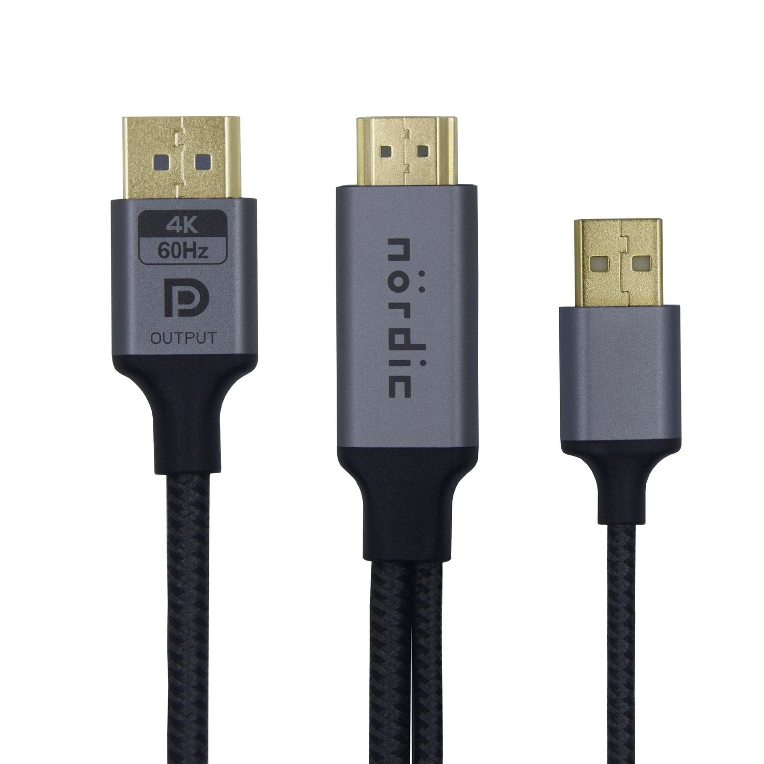 NÖRDIC HDMI-Displayport-kaapeli 3m 4K60Hz 18Gbps
