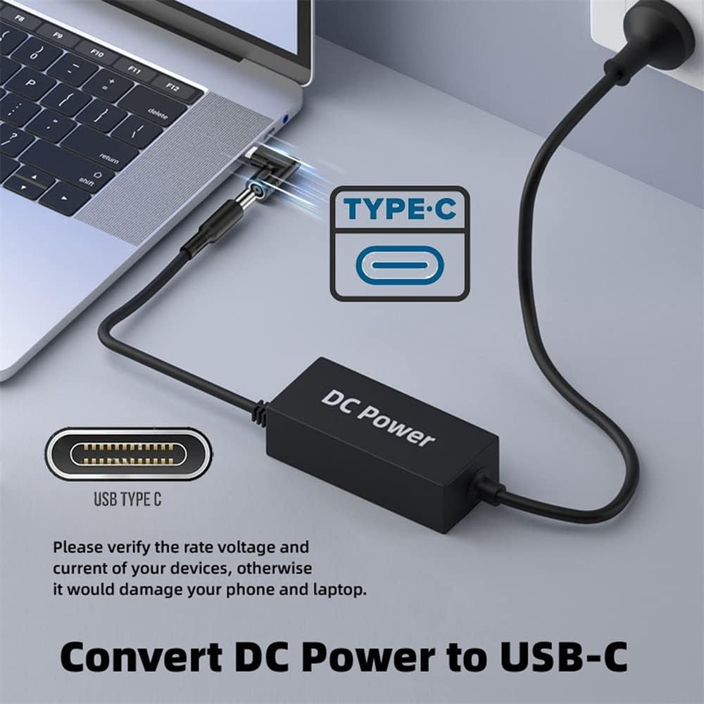 NÖRDIC-kannettavan adapteri USB-C:stä DC 7.4x5.0mm 65W