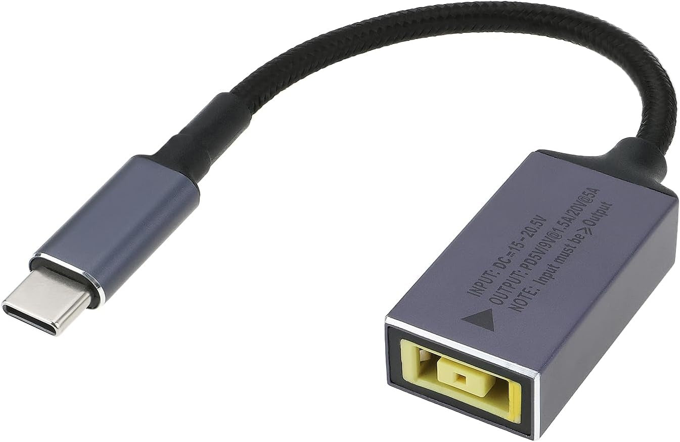 NÖRDIC Lenovo Square Yellow - USB-C-adapteri 17 cm