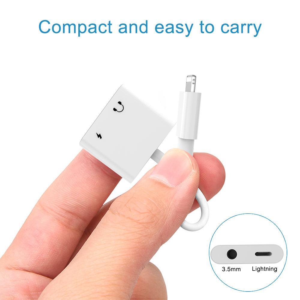 NÖRDIC Lightning-sovitin 1x audio 3,5 mm ja 1x Lightning