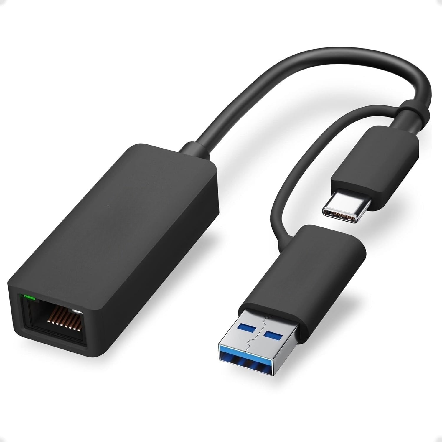 NÖRDIC Verkkosovitin USB-A ja USB-C 3.0 5G Ethernetille