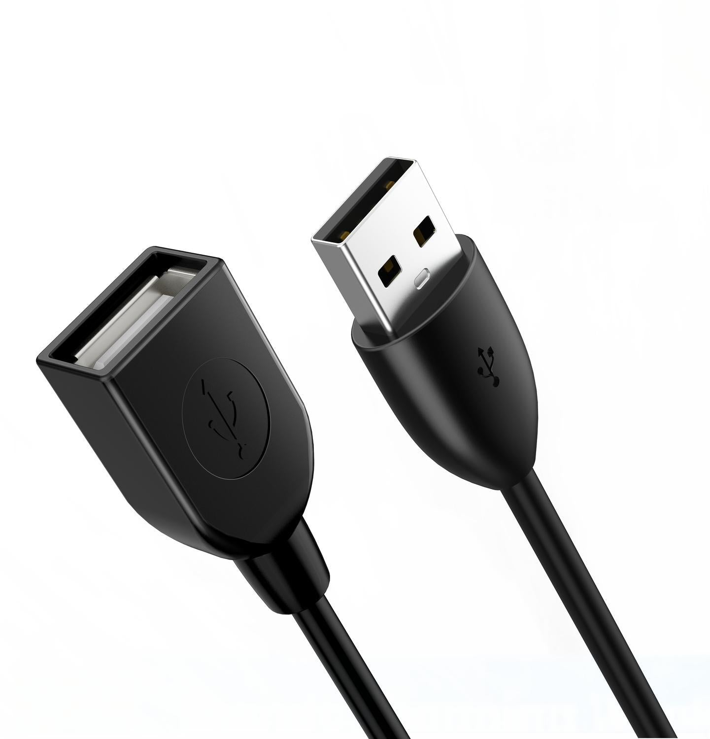 NÖRDIC USB 2.0 -jatkokaapeli USB A uros–USB A naaras, 1 m, 480 Mb/s