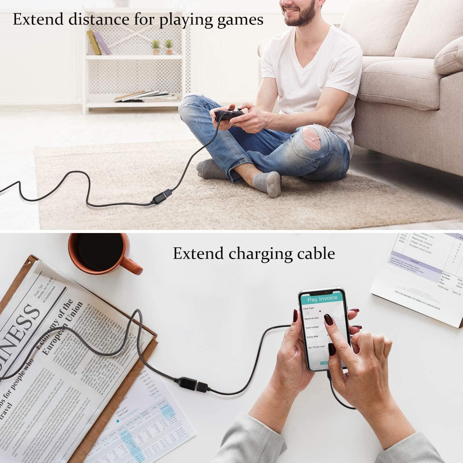 NÖRDIC USB 2.0 -jatkokaapeli USB A uros–USB A naaras, 1 m, 480 Mb/s