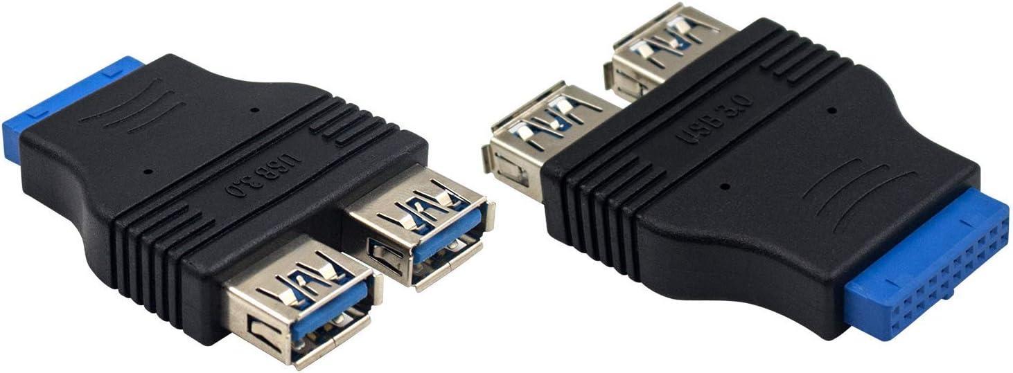 NÖRDIC USB 3.0 20 nastainen otsikko 2xUSB-A 3.0 sovittimeen