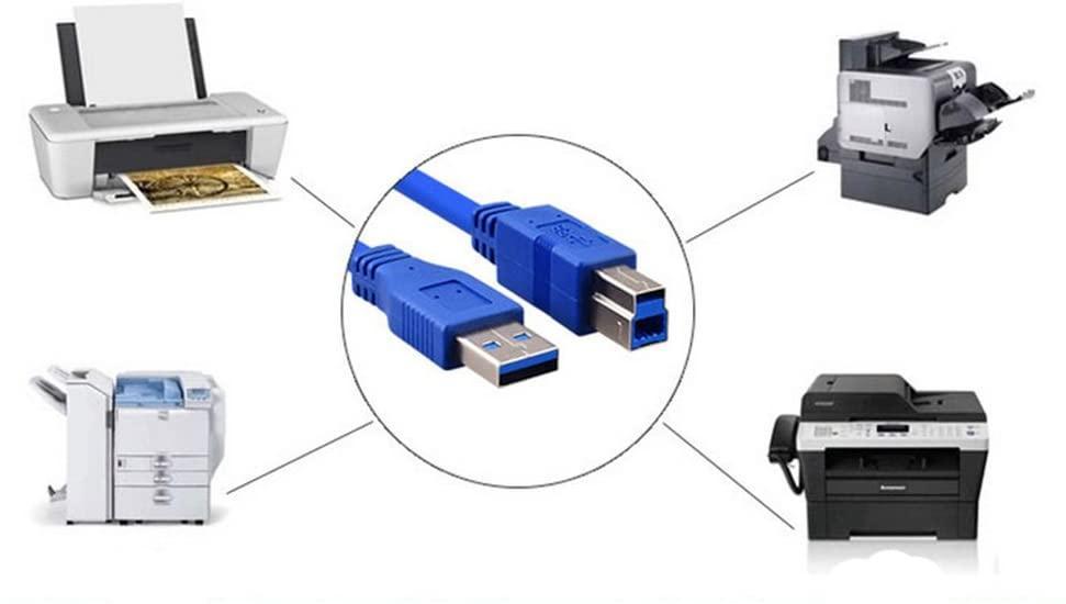 NÖRDIC USB 3.1 -kaapeli USB A–USB B, 1 m, sininen, USB-tulostinkaapeli