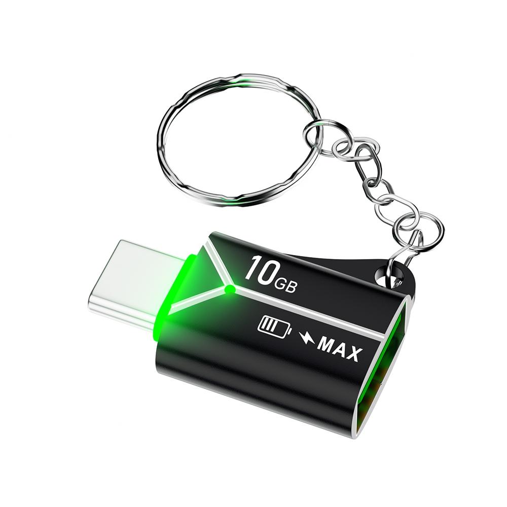 NÖRDIC USB-A OTG naaras - USB C -urossovitin USB 3.2 Gen 2 10Gbps, musta