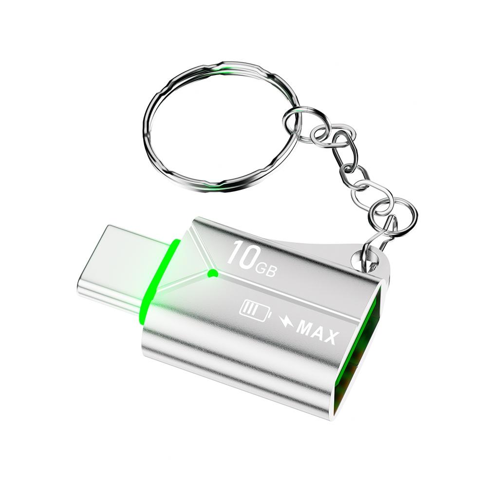 NÖRDIC USB-A OTG naaras - USB C -urossovitin USB 3.2 Gen 2 10Gbps, hopea