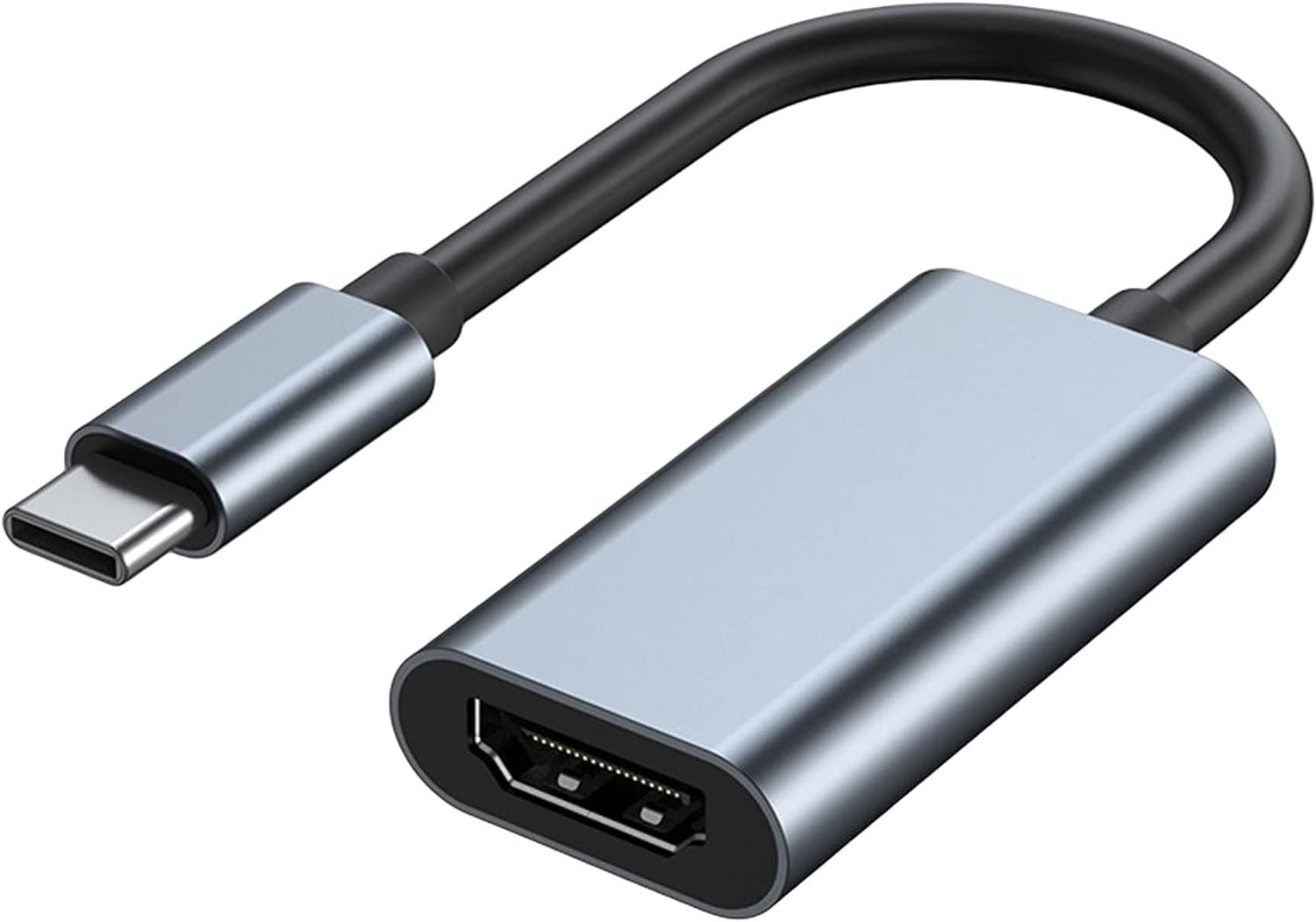 NÖRDIC USB C–HDMI-sovitin 4K 30Hz, 10 cm, musta