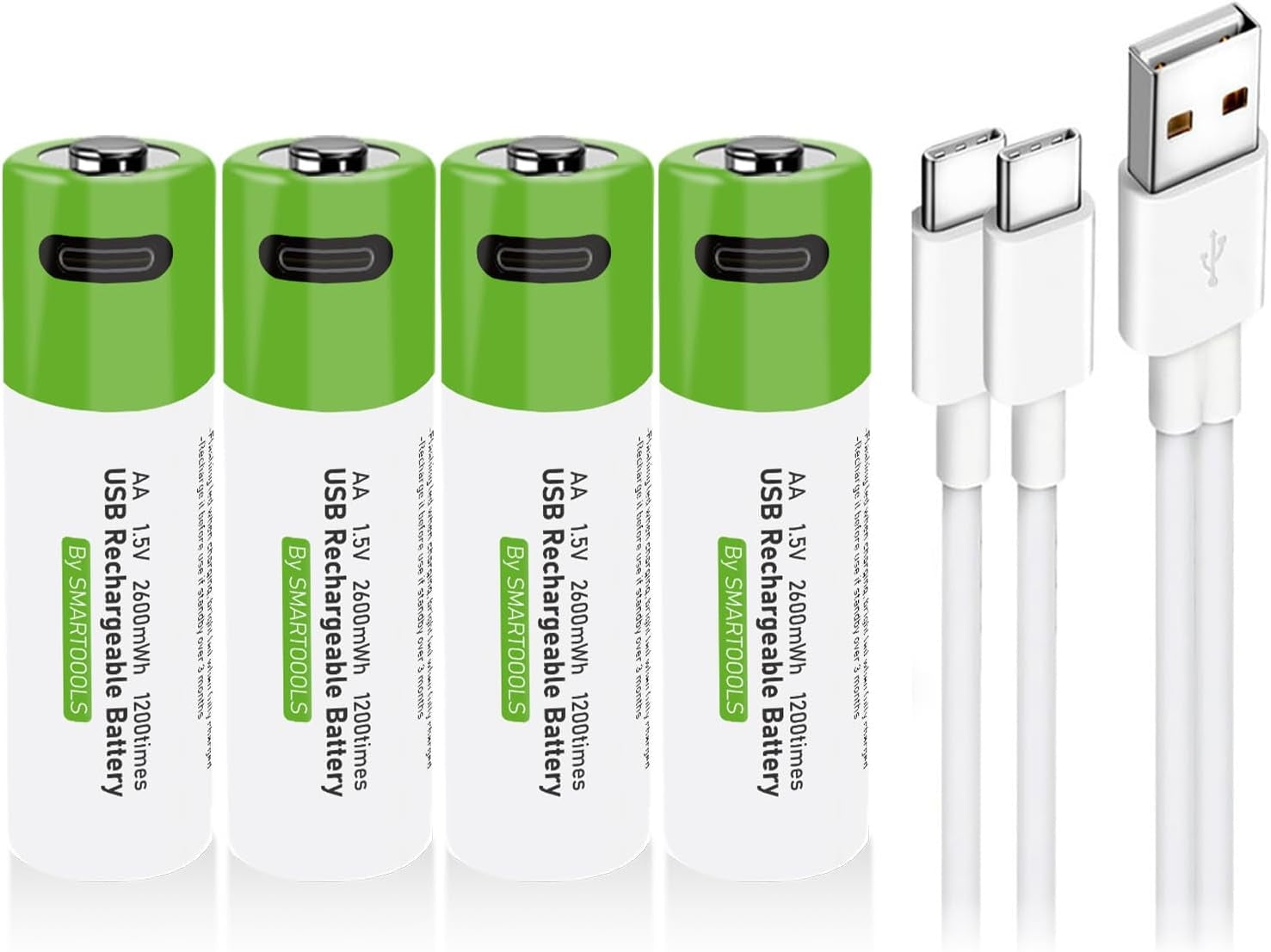 NÖRDIC USB-C Ladattavat paristot 4-pack AA/LR06