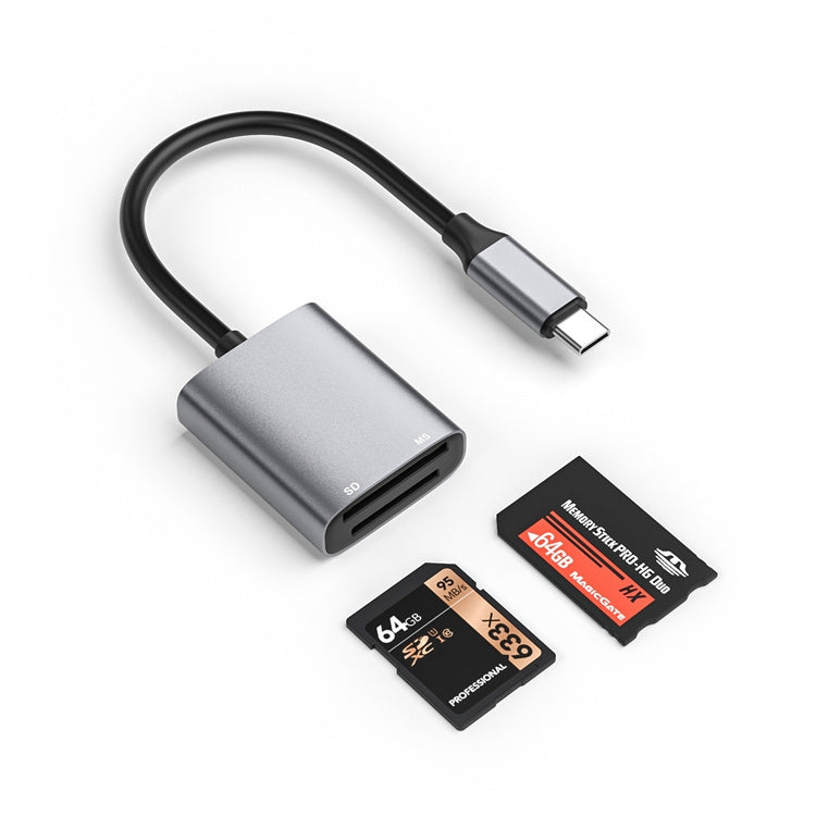 NÖRDIC USB-C -kortinlukija, 2 korttipaikkaa, SD, MS UHS-I