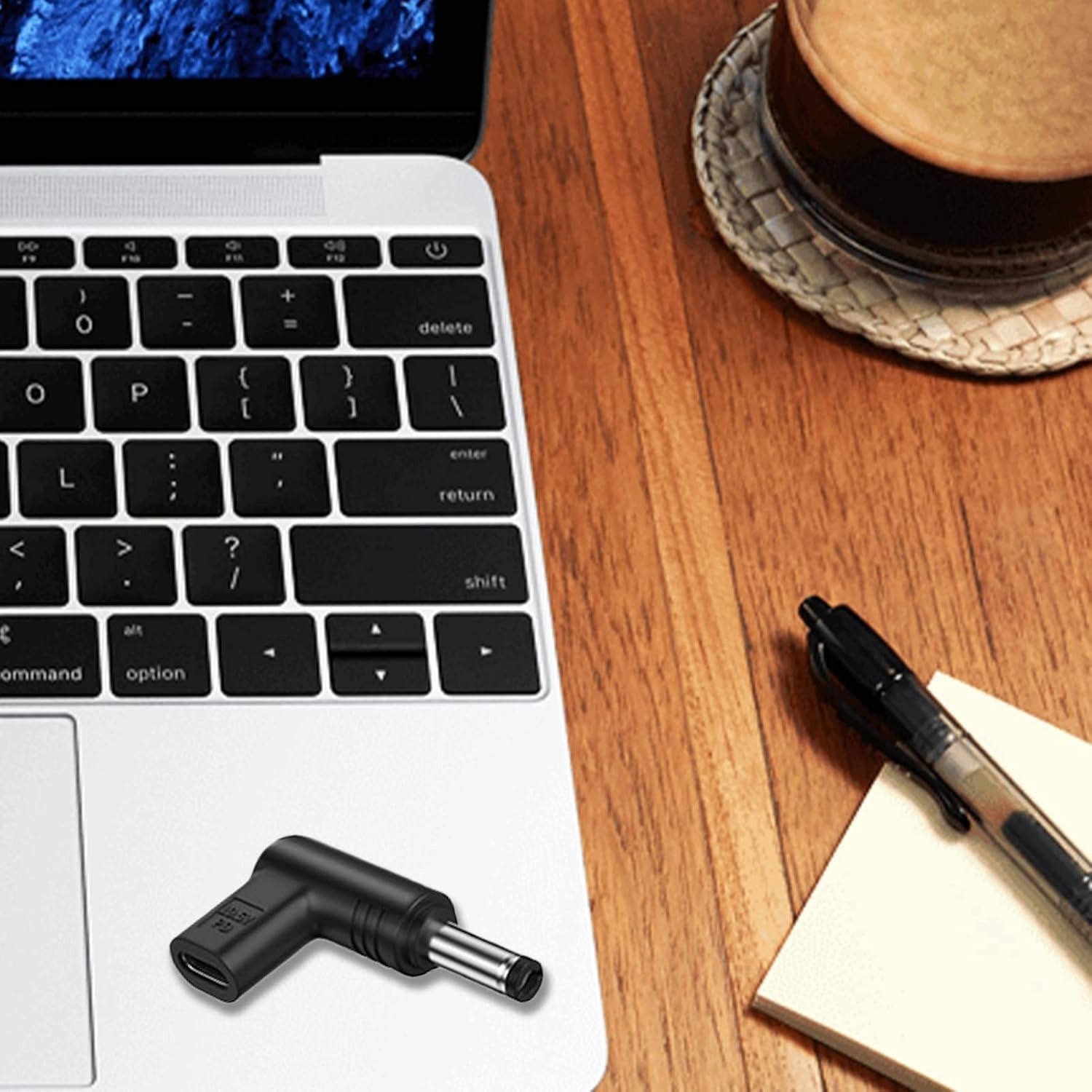 NÖRDIC USB-C – DC 4.5x3.0mm -sovitin 100W 12-20V DELL-kannettaville tietokoneille