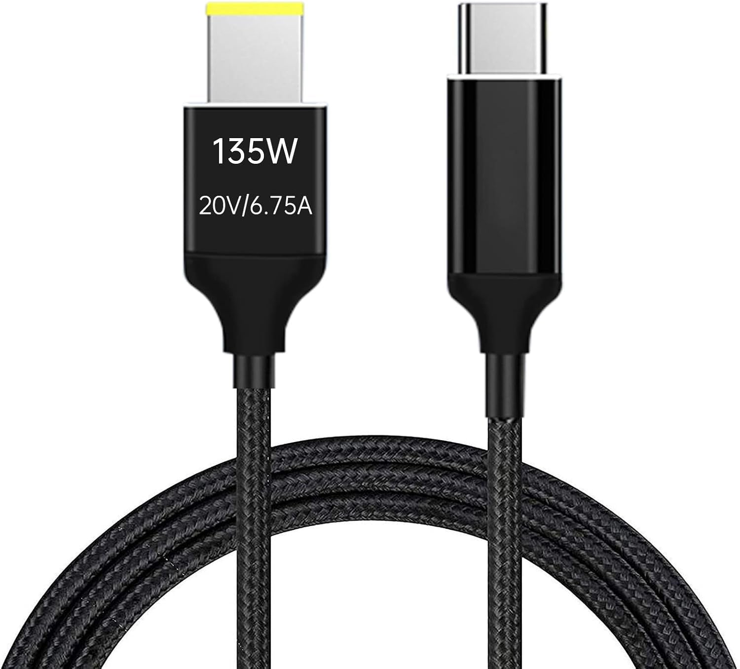 NÖRDIC USB-C - Lenovo Yellow Square -kaapeli 135W 2m