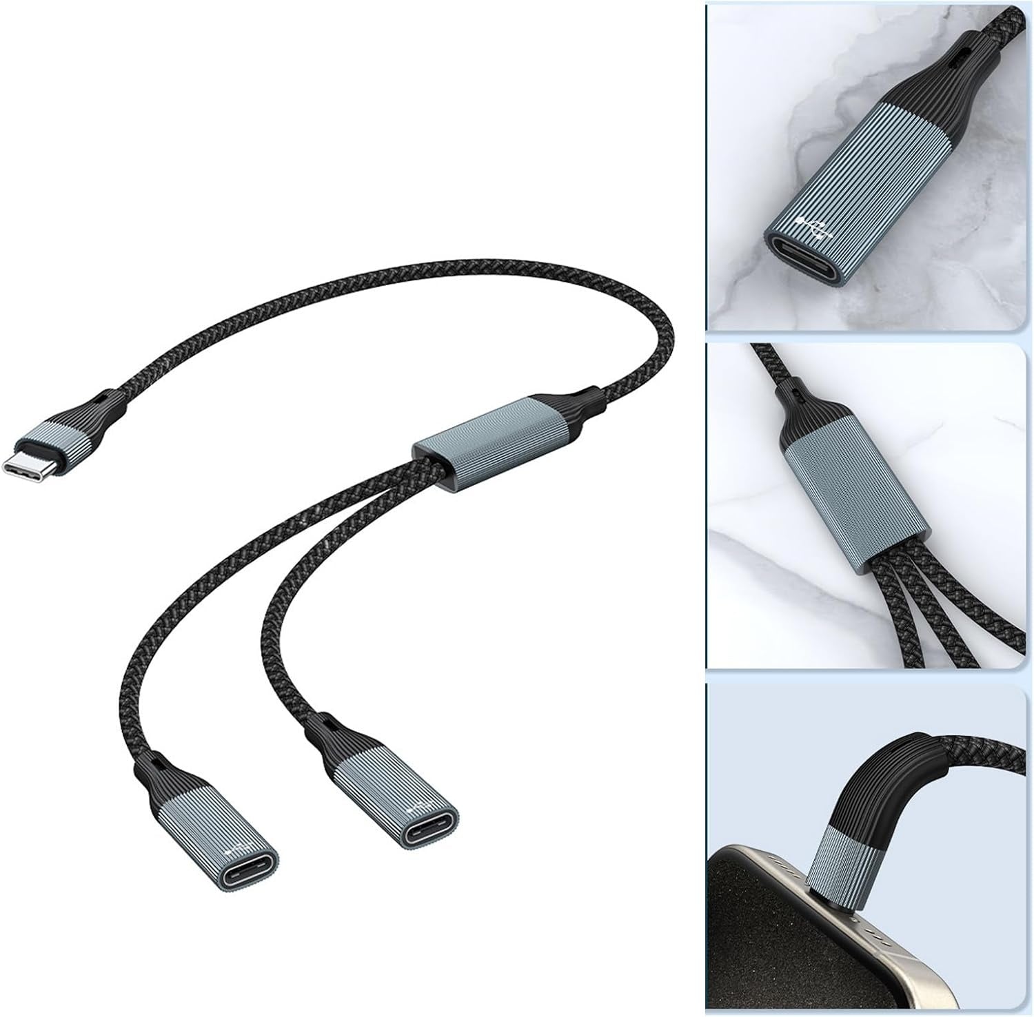 NÖRDIC USB-jakaja USB-C → 2xUSB-C