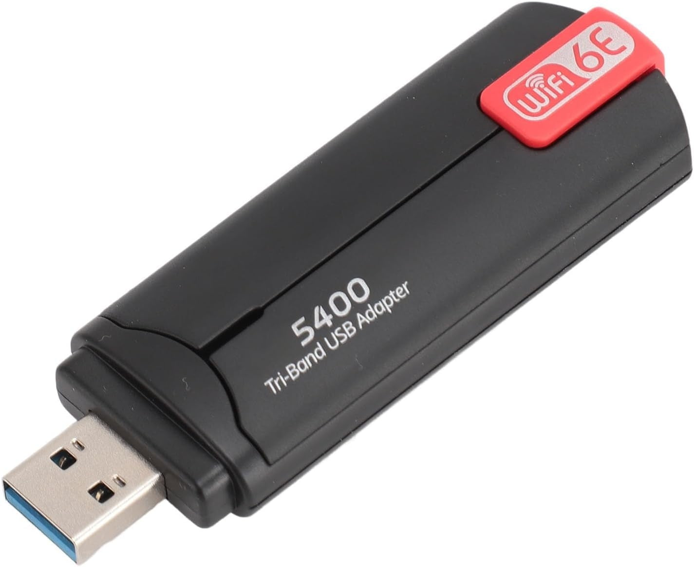 NÖRDIC USB-A WiFi-sovitin, 5400 Mbps nopea ja vakaa USB3.0 langaton verkkosovitin WiFi 6E, kannettava pöytäkoneelle