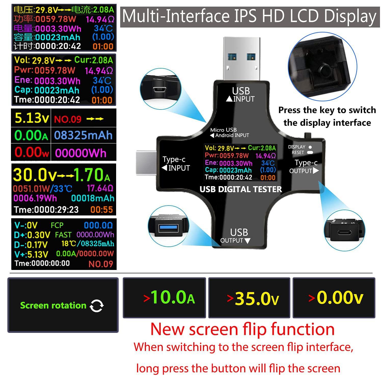 NÖRDIC USB digitaalinen testeri virran mittaamiseen