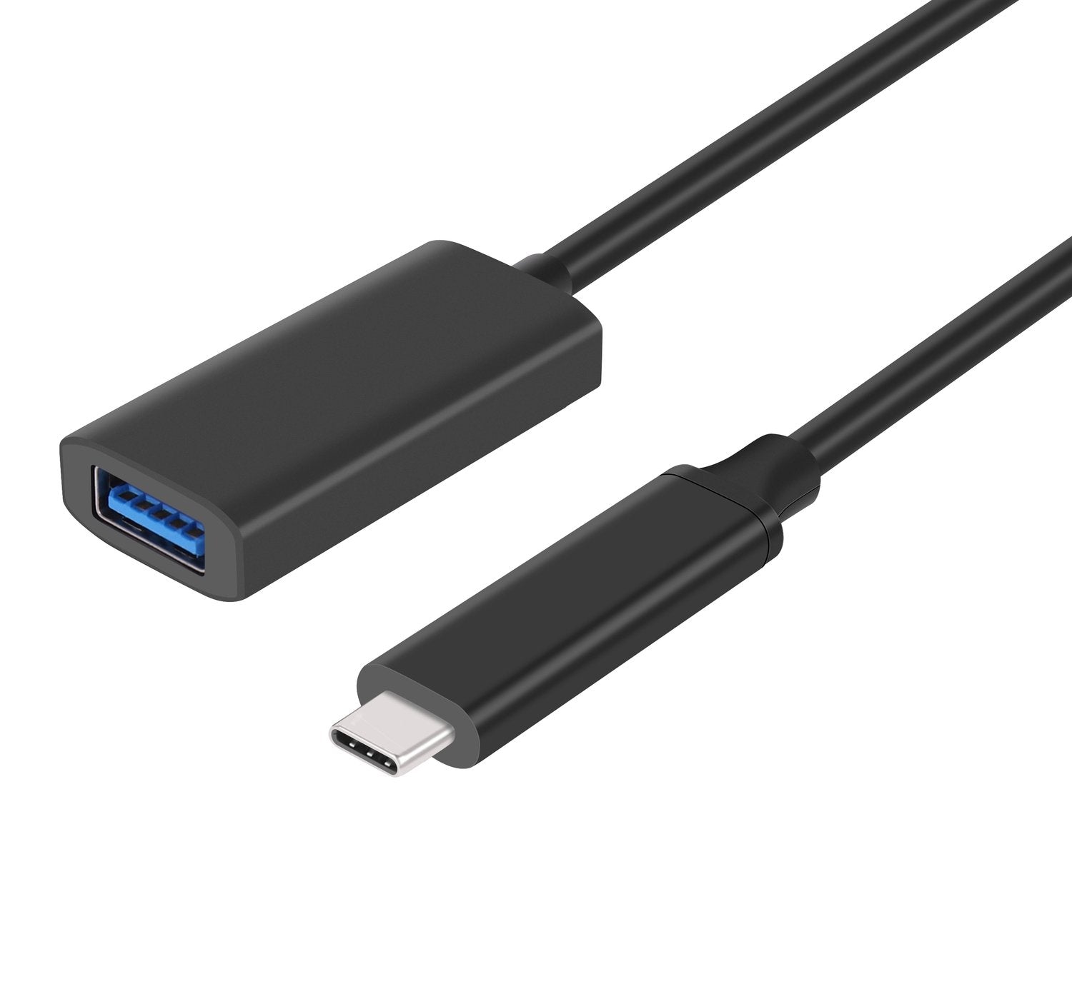 NÖRDIC aktiivinen 5m USB 3.2 Gen 2 SuperSpeed 10Gbps Jatkokaapeli USB-C uros USB-A naaras
