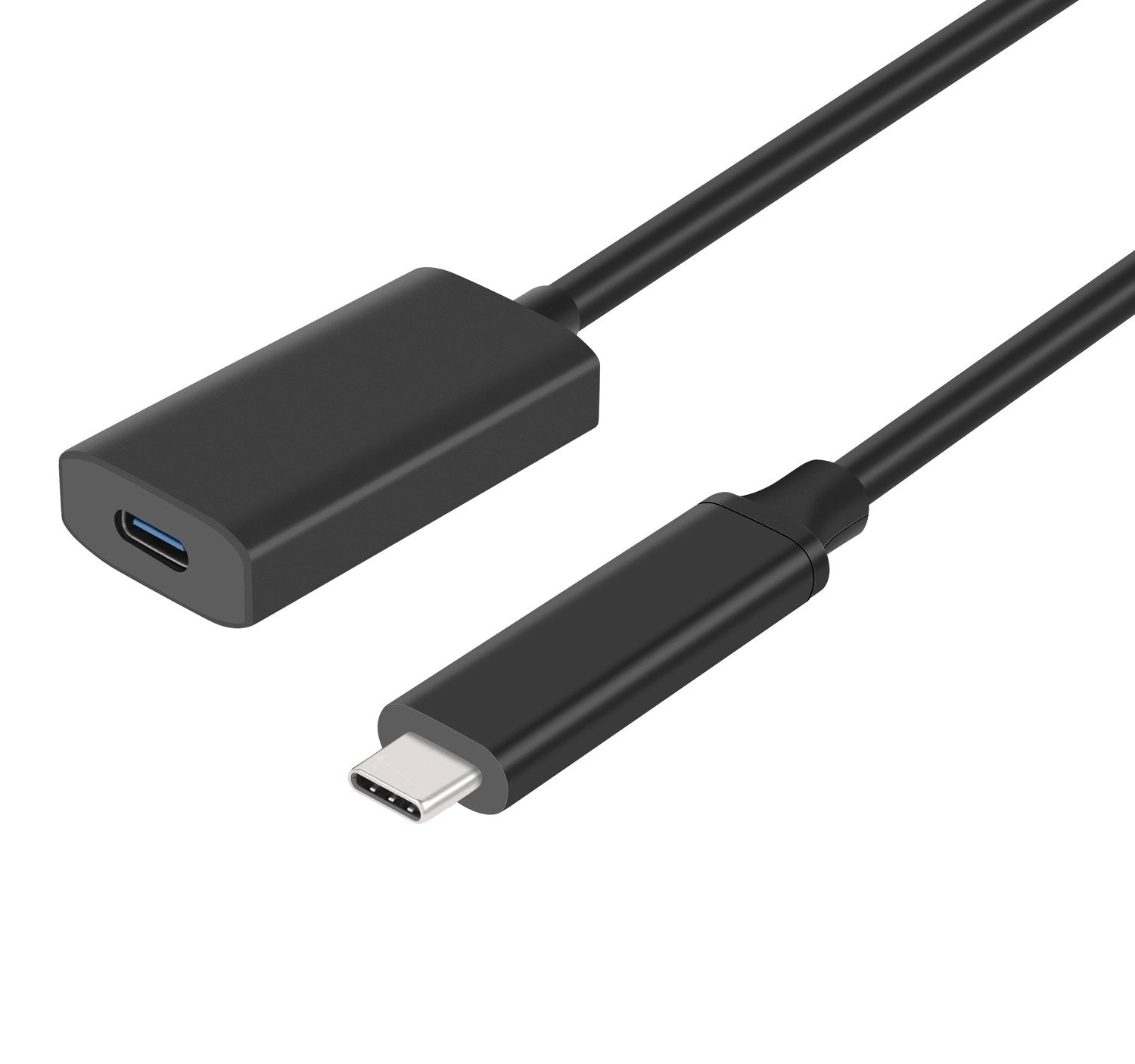 NÖRDIC aktiivinen 5m USB-C 3.2 Gen 2 SuperSpeed 10Gbps Jatkokaapeli uros-naaras