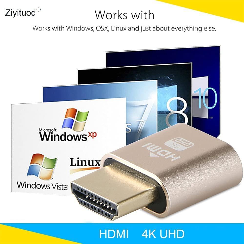NÖRDIC valepistoke HDMI 4K -näyttöemulaattori