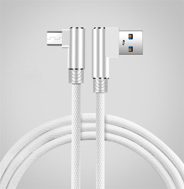 NÖRDIC vino USB C–vino USB A -kaapeli, synkronointiin ja lataukseen, valkoinen, 2 m